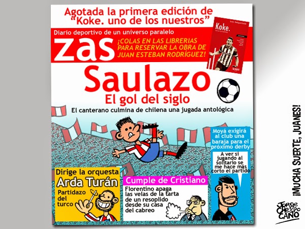 La Viñeta Futbolera de Jorge Crespo: Zas | Saulazo